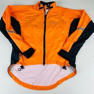 Showers Pass Full Zip Rain Shell Jacket Mens Medium Waterproof High Visibility